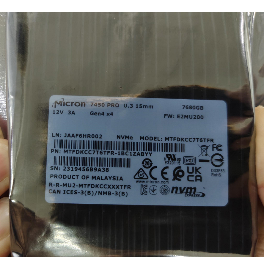 7450 PRO 7.68T U.3 15mm - Beijing Yuemai Science and Trade Co., Ltd.